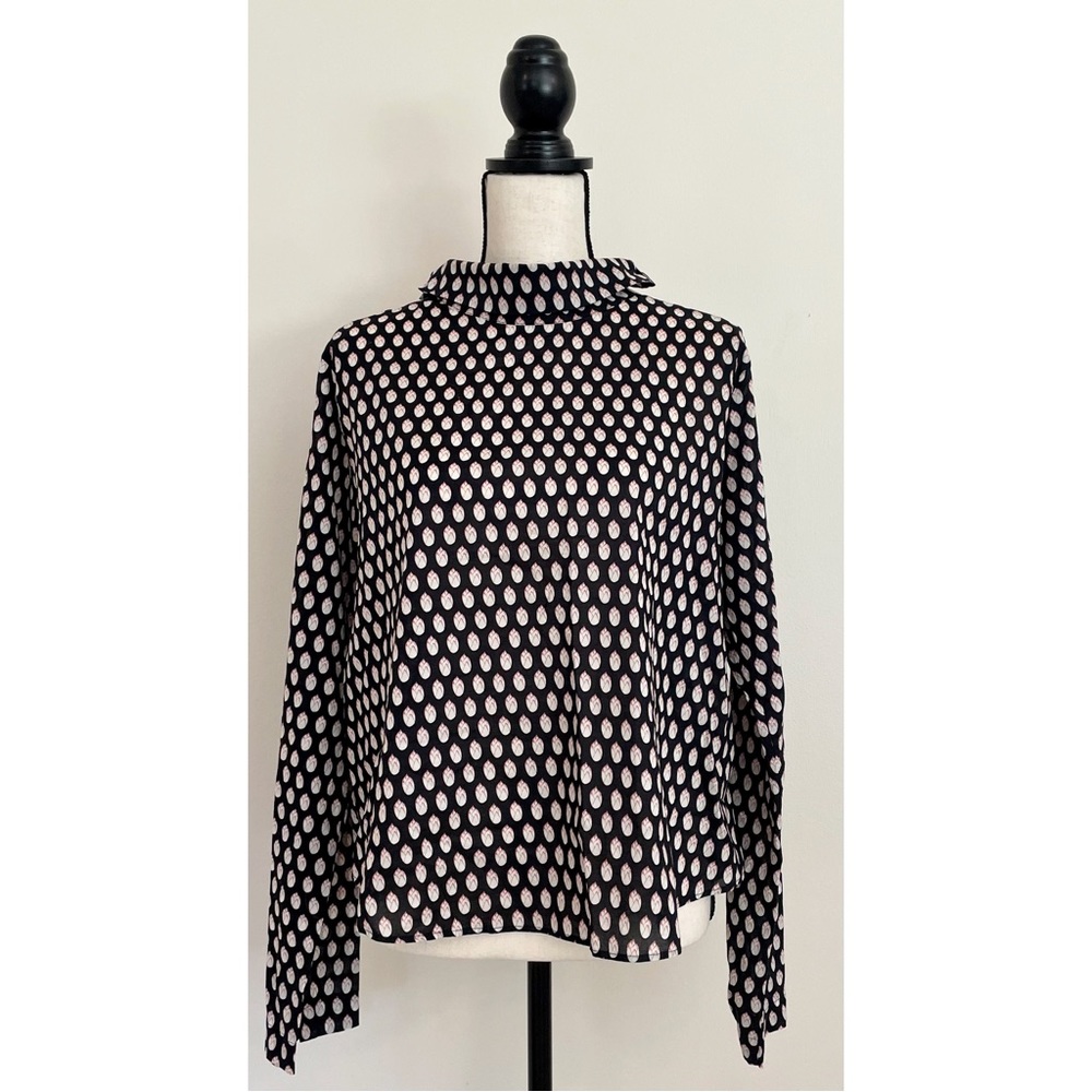 Hana Tajima x Uniqlo Geometric Floral Blouse